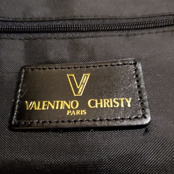 VALENTINO CHRISTY LARGE BLACK STRIPE NYLON TOTE - Picture 8 of 8